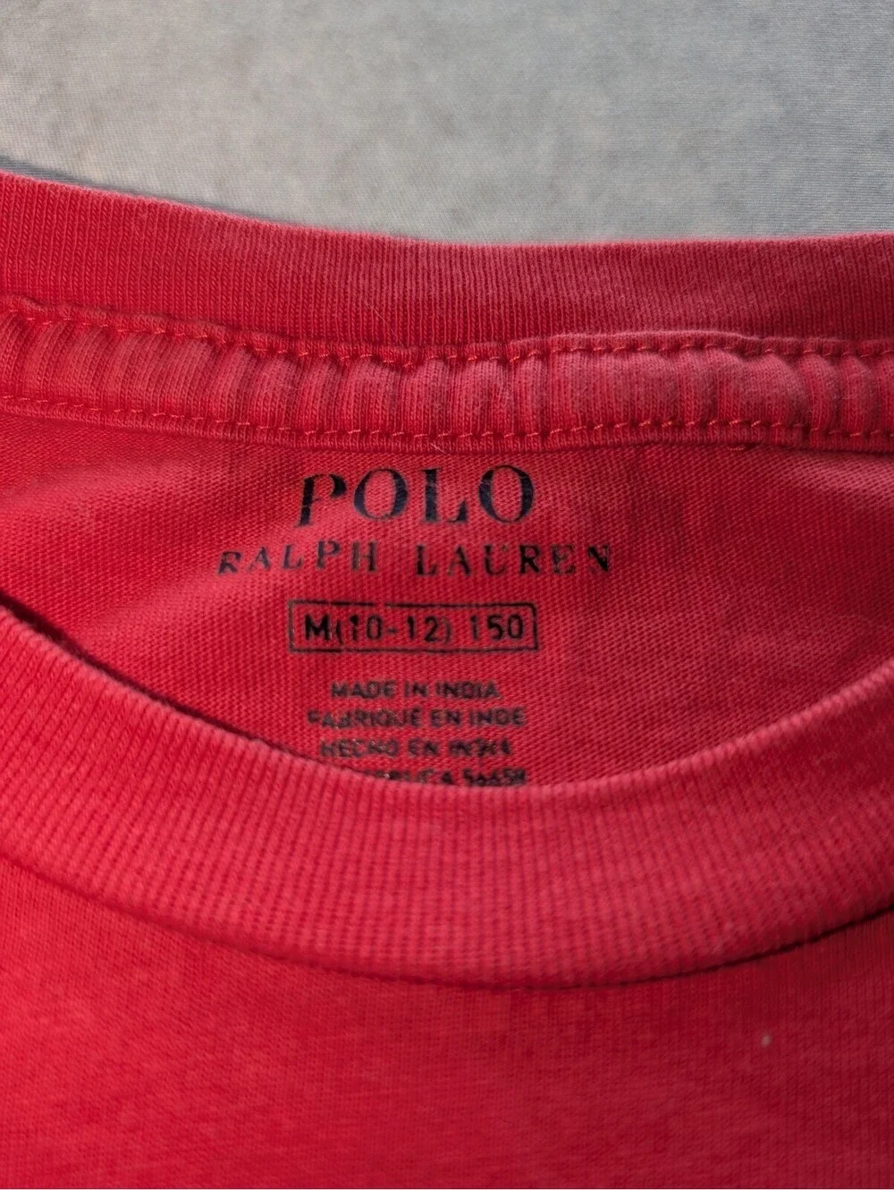Polo Ralph Lauren Red Kids Crewneck Cotton Jersey T-Shirt
